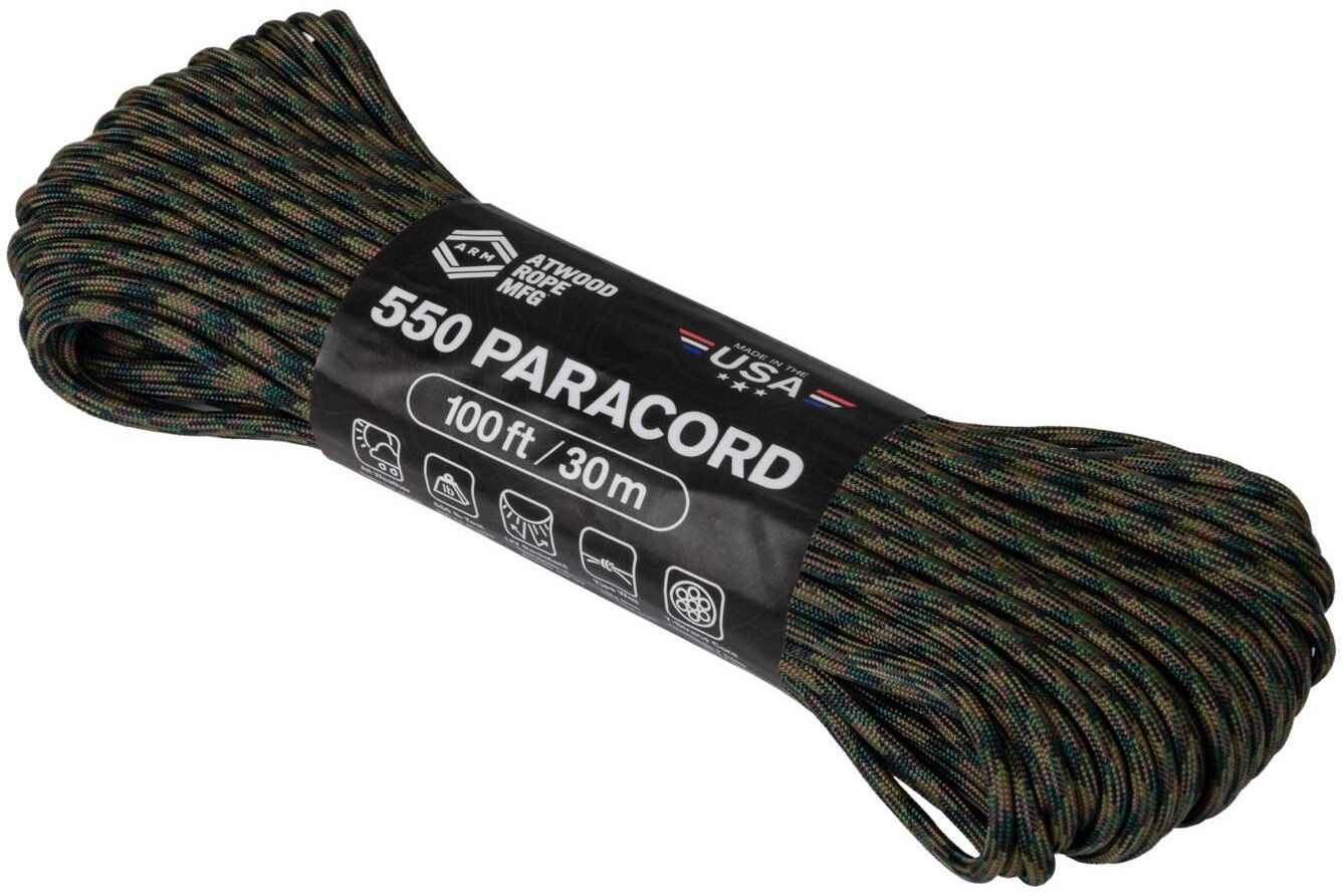 Paracord Atwood rope mfg Linka Atwood Rope MFG 550 30 m - U.S. Woodland (CD-PC1-NL-03) H CD-PC1-NL-03