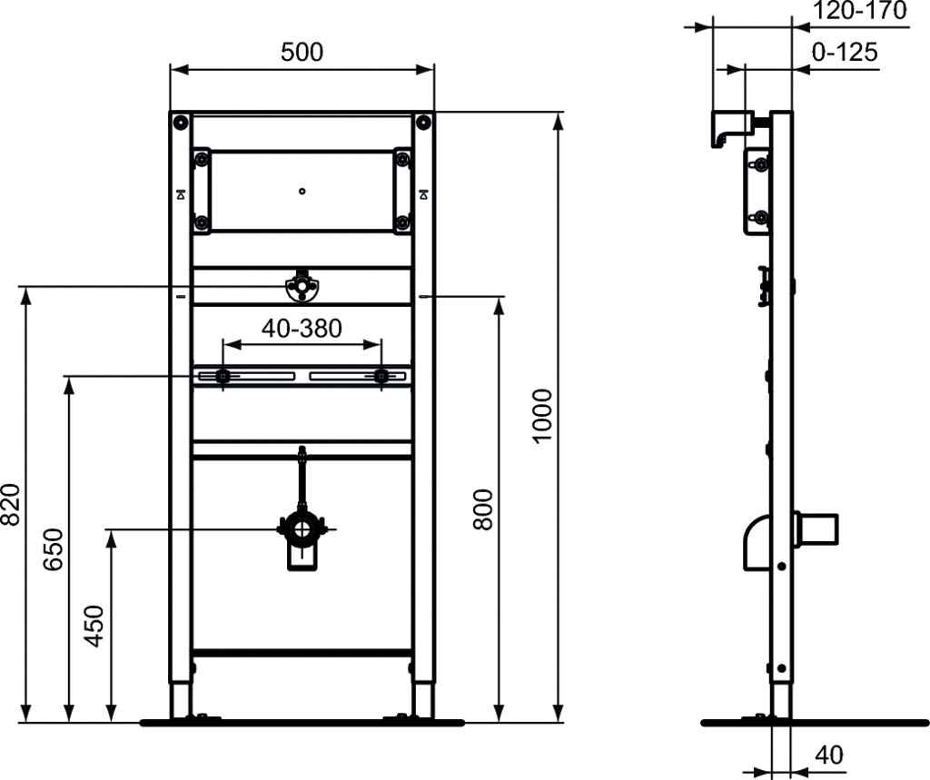 Ideal Standard ProSys Rama montażowa do pisuaru R016367