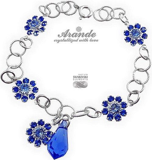 Swarovski Arande Piękna Bransoletka Sapphire Feel Srebro 3452441019