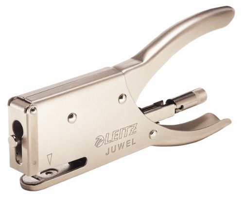 Leitz Juwel 55560082 zszywacz ręczny, metalowy, nikiel matowy, zszywa 12 kartek 4002432396658
