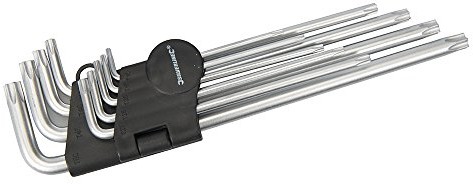 Silverline 394985 klucze profesjonalne Torx, 9 szt., Zestaw T10T50 394985