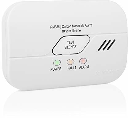 Smartwares RM386 czujnik czadu | czujka ostrzegawcza | detektor tlenku węgla | zasilany bateriami | żywotność 10 lat | certyfikat EN50291 | w kolorze białym