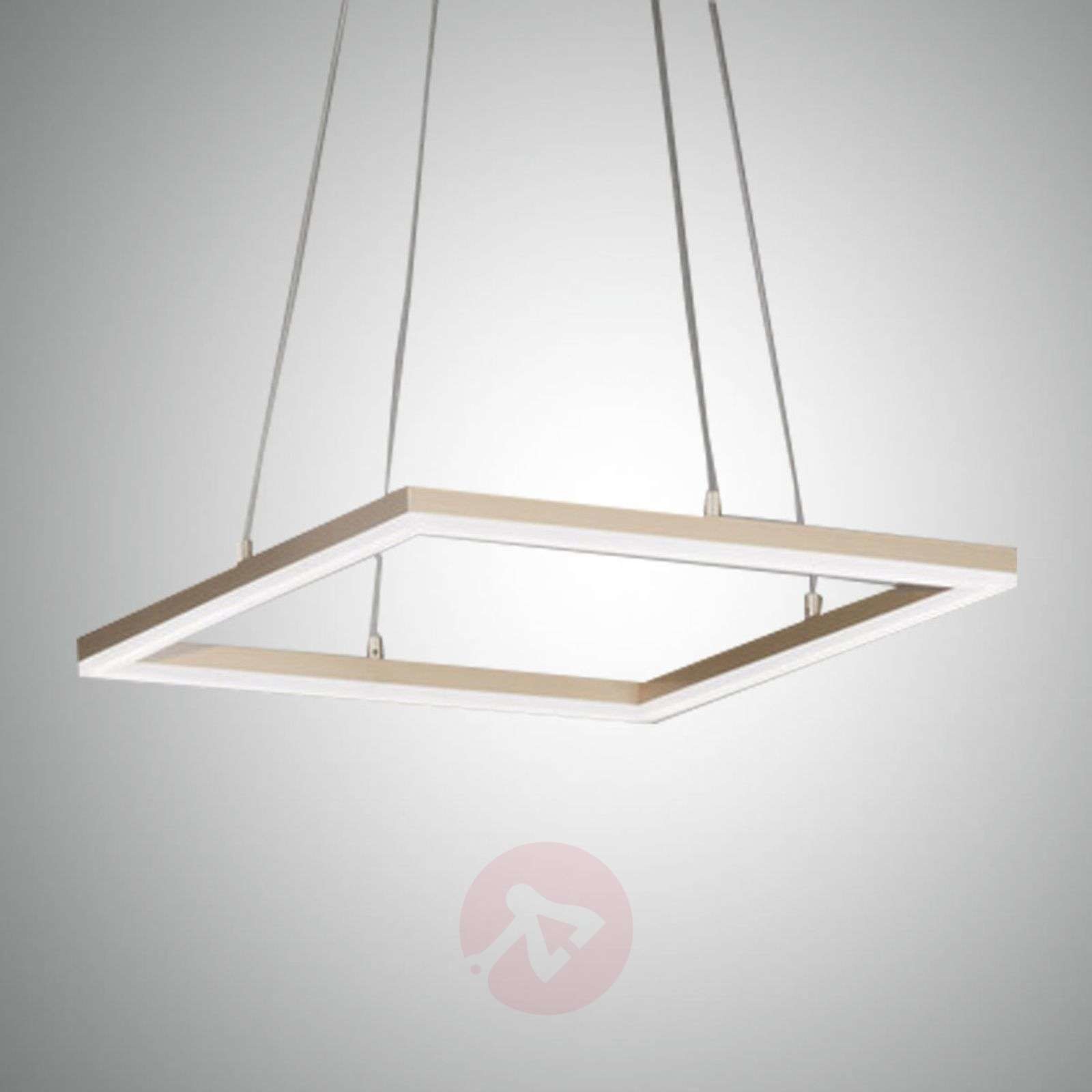 Fabas Luce LED-Pendelleuchte Bard, 42x42cm in Mattgold-Finish