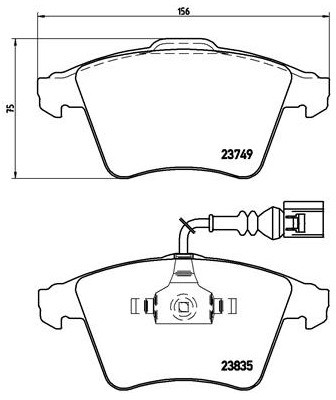 BREMBO Zestaw klocków hamulcowych, hamulce tarczowe P 85 090