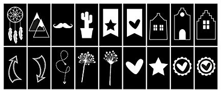 Vaessen Creative Lightbox Monochrome Symbols 18 sztuki 3009-244