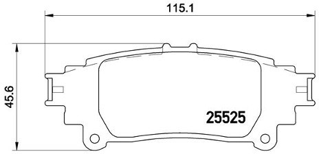 BREMBO Zestaw klocków hamulcowych, hamulce tarczowe P 83 132