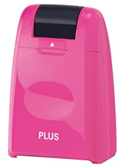 Plus Japan maskujący stempel rolkowy, różowy IS-500CM PINK