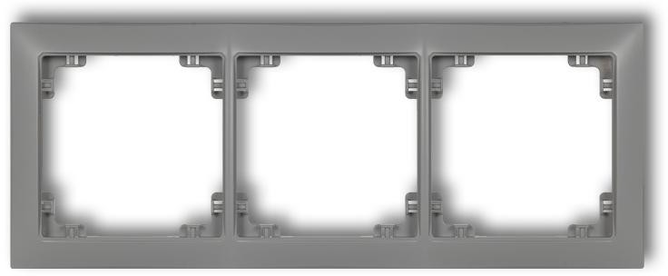 Karlik Deco Soft szary mat ramka 3-krotna 27DRSO-3 27DRSO-3