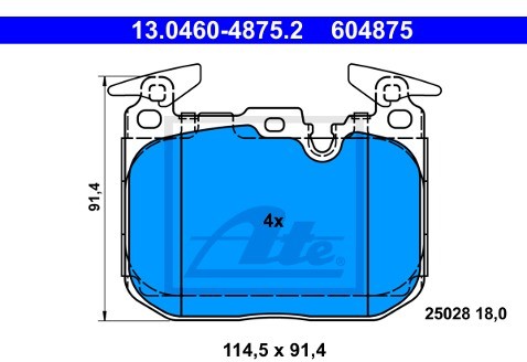 ATE KLOCKI HAMULCOWE 13.0460-4875.2 BMW F20 F21 11- F22 COUPE 13