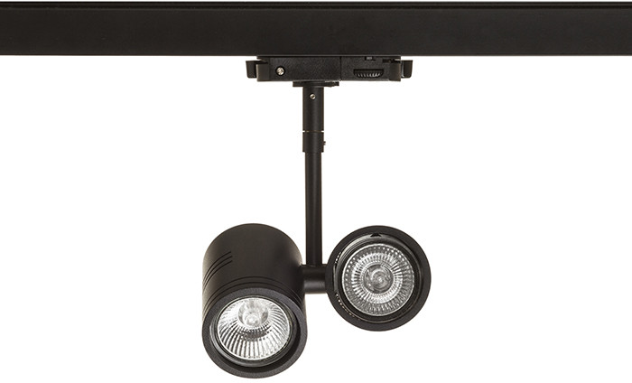 Redlux Oprawa szynowa BEEBA II do 3-faz szyny czarna 230V GU10 2x50W R12313