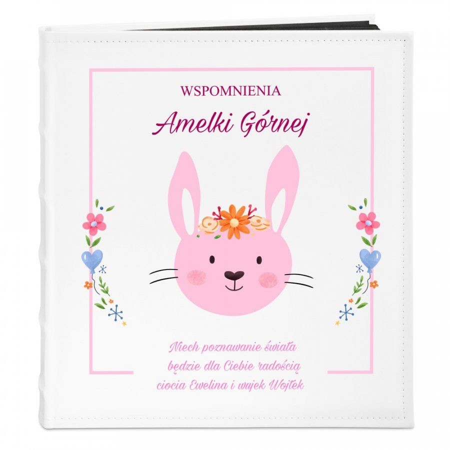 NA Murrano Album Zdjęcia Duży Dla Dziecka Króliczek Nadruk ALB-BC-BK-UV-005