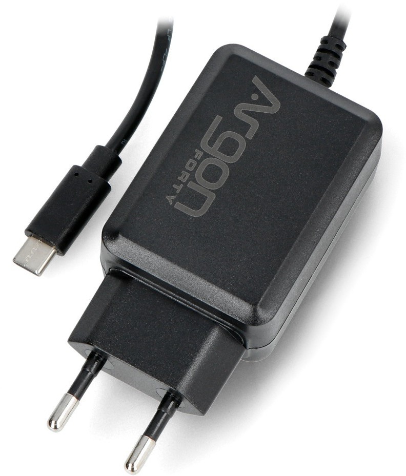 Raspberry Pi Argon40 Zasilacz Argon40 V2 USB typ C 5,25V/3,5A do 4B - czarny ARG-20884