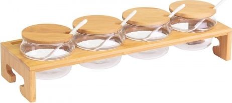 Westmark Stojak na słoiczki 4szt 200ml + ceramiczne łyżeczki 4szt 69902260