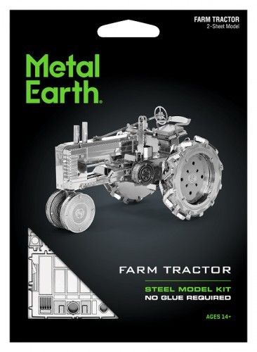 Metal Earth Fascinations Traktor Ciągnik model do składania metalowy.