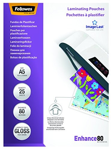 Fellowes ImageLast folii do laminowania 80 mikronów, DIN A5 (25er pack) 5396003