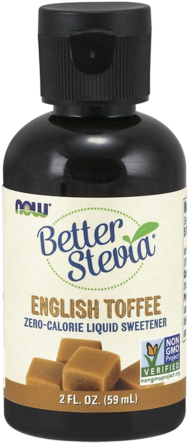 NOW Foods Better Stevia Liquid Extract English Toffee (Ekstrakt ze Stewii w Płynie BIO) 59ml wegański