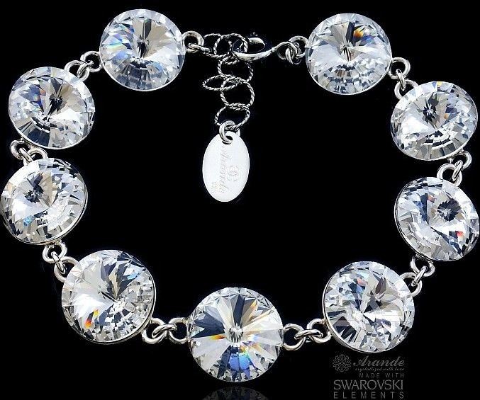 Swarovski Arande PIĘKNA BRANSOLETKA CRYSTAL PARIS SREBRO 4817478018