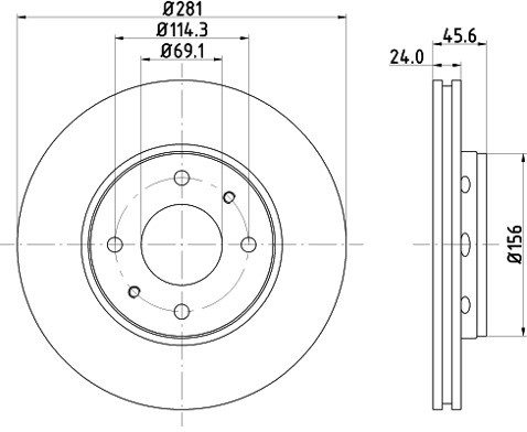 HELLA PAGID Tarcza hamulcowa PAGID 8DD355107-031