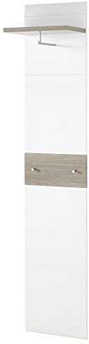 Germania panel garderoby 3968  542 GW-struktura malou, z drążkiem na ubrania i dwa haczyki, w Nelson-imitacja dąb/biały, 39 x 195 x 30 cm 3968-542