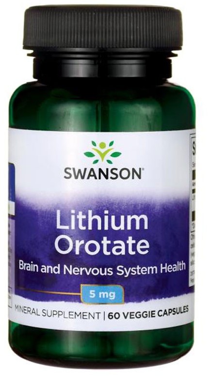 SWANSON Lithium Orotate 5mg 60vegcaps