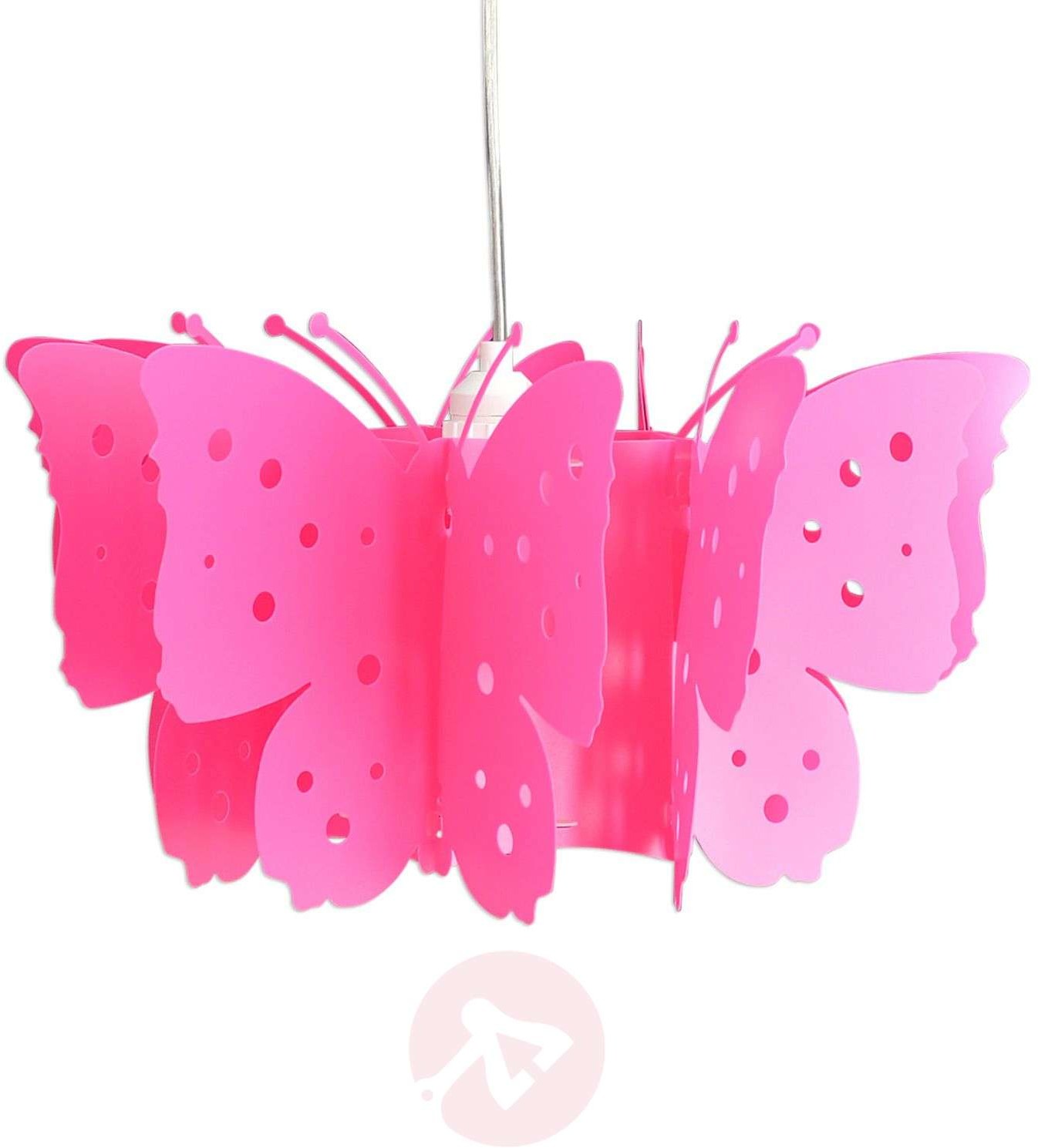 Näve Lampa wisząca Kizi w kolorze różowym z motylami