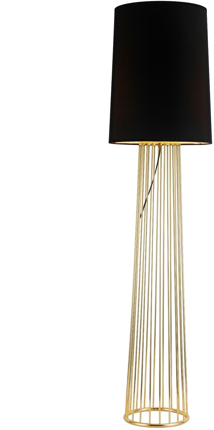 ART KKS Abażurowa lampa podłogowa FILO MF1236 stojąca deco czarna złota