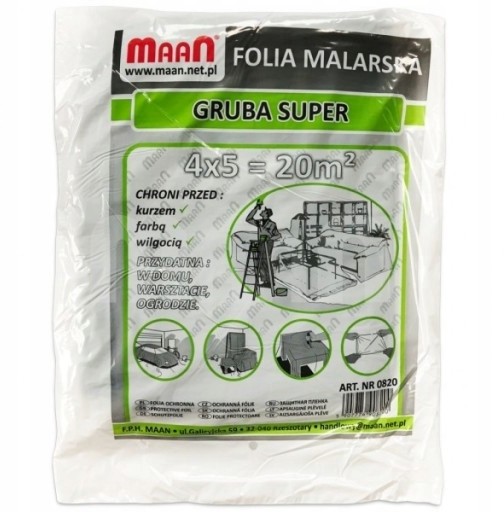 Folia Malarska Super Gruba Ochronna 4 X 5 M 33um