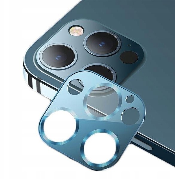 USAMS Camera Lens Glass iPhone 12 Pro metal niebieski/blue BH704JTT04 (US-BH704) 6958444940199