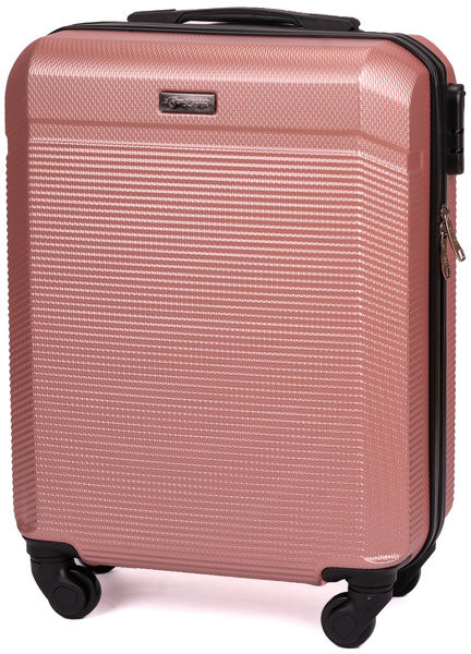 Solier Luggage Walizka podróżna mała ABS STL945 pudrowy róż
