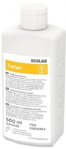 Ecolab Emulsja do mycia rąk Forlan, na bazie mydła : Pojemność - 500 ml, Rodzaj opakowania - Butelka zakręcana NN-MEC-DSCB-502