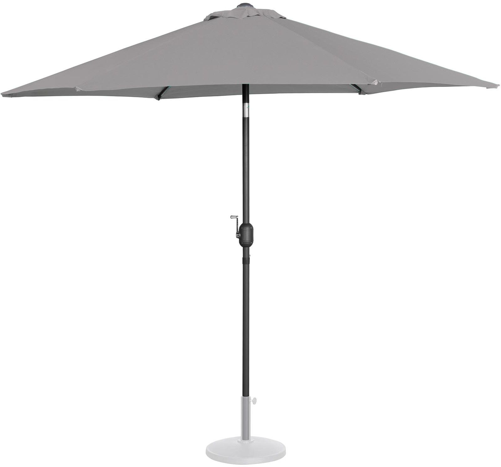 Uniprodo Parasol ogrodowy ciemnoszary sześciokątny 270 cm uchylny UNI_UMBRELLA_R270DG_N