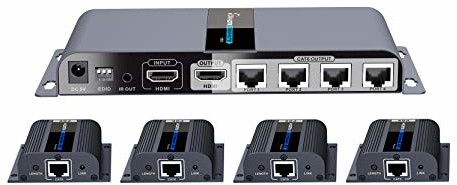 PremiumCord Premium Cord HDMI 1-4 Splitter + Extender za pomocą CAT6 / 6a / 7, Full HD, 3D