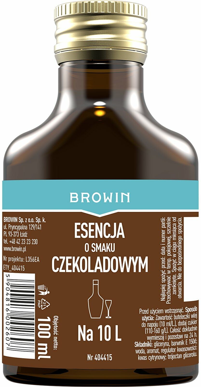 Browin Esencja o smaku czekoladowym 100 ml na 10 L