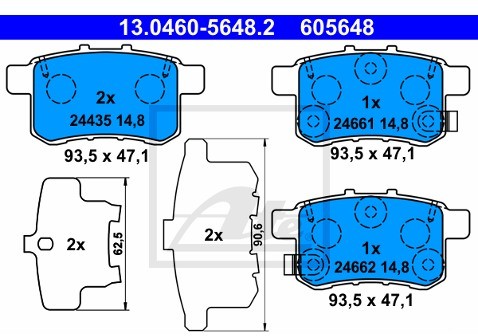 ATE Klocki hamulcowe 13.0460-5648.2