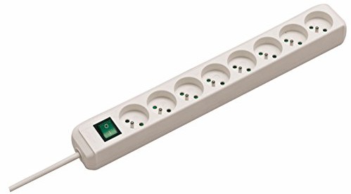 Brennenstuhl 1159321018 listwa zasilająca firmy ECO-Line (8-krotny, z przełącznikiem, biały