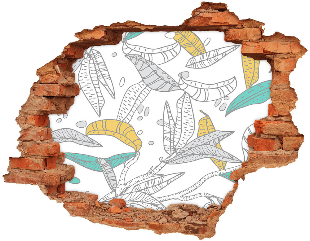 Wallmuralia.pl Fotoobraz dziura na ścianę Kolorowe liście