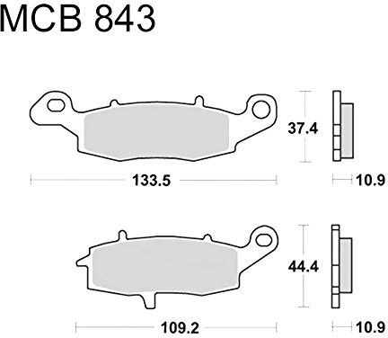 TRW mcb843sh okładziny hamulcowe MCB843SH