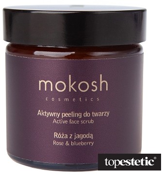 Mokosh Active Face Scrub Aktywny peeling do twarzy róża z jagodą 60 ml