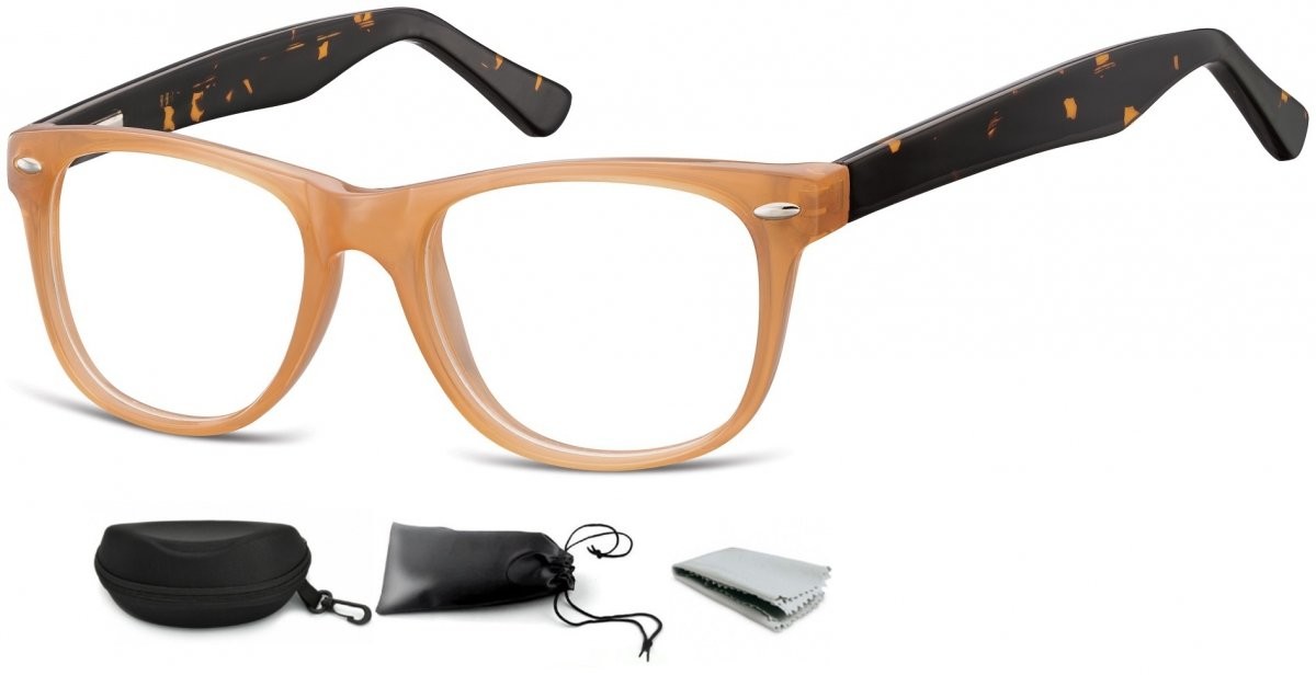 Sunoptic Oprawki zerówki korekcyjne Nerdy Flex AC15F brązowe + panterka AC15F
