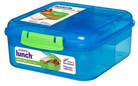 Sistema Lunch Bento Cube z Fruit/urządzenie do wyrobu jogurtów garnków, wielokolorowe, 1,25 litra (do wyboru) 41685
