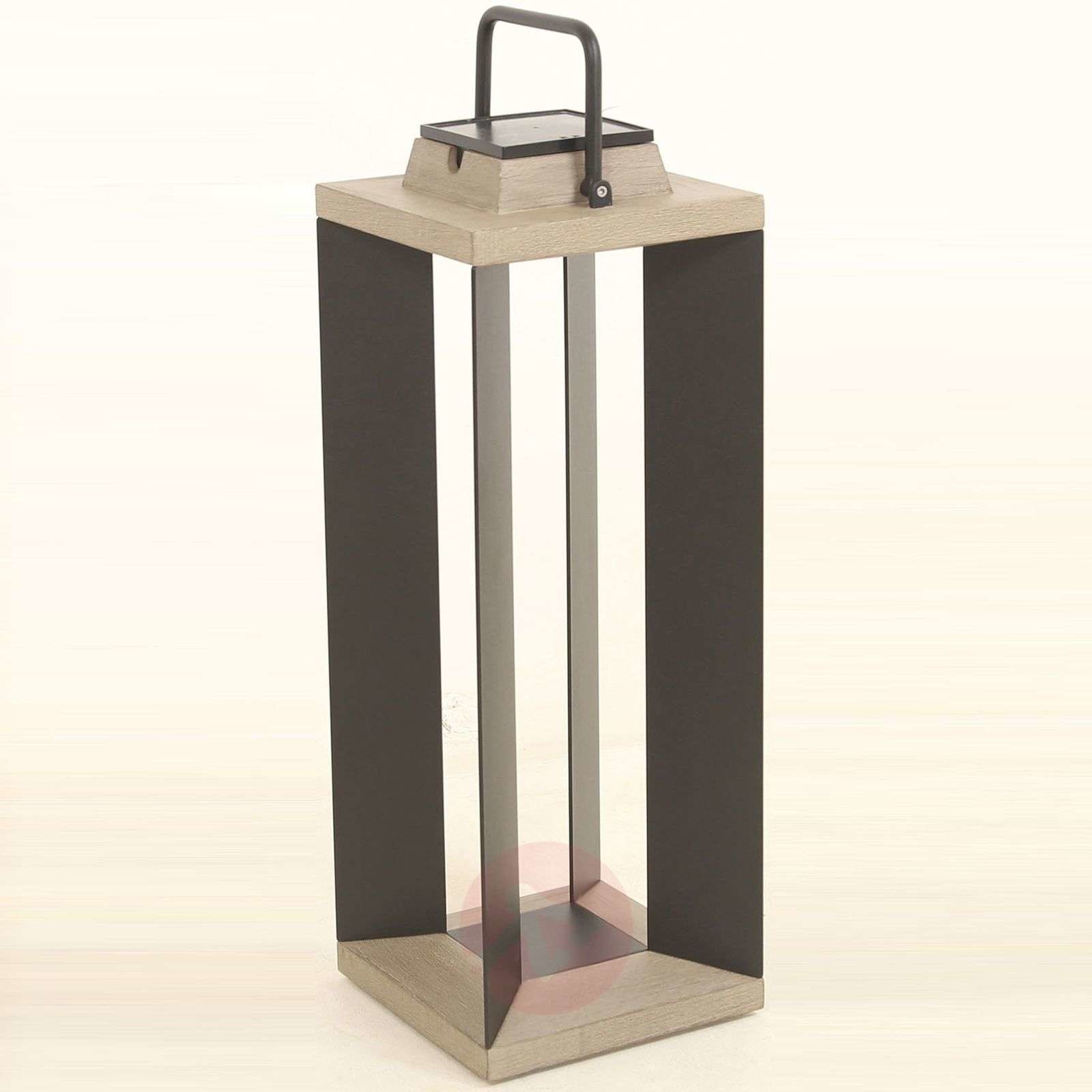 LES JARDINS Latarnia solarna Teckalu, Duratek czarna, 65,5cm