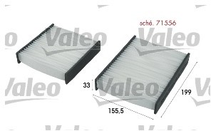 VALEO Filtr, wentylacja przestrzeni pasażerskiej 715556