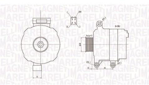 MAGNETI MARELLI Alternator 063731728010 063731728010