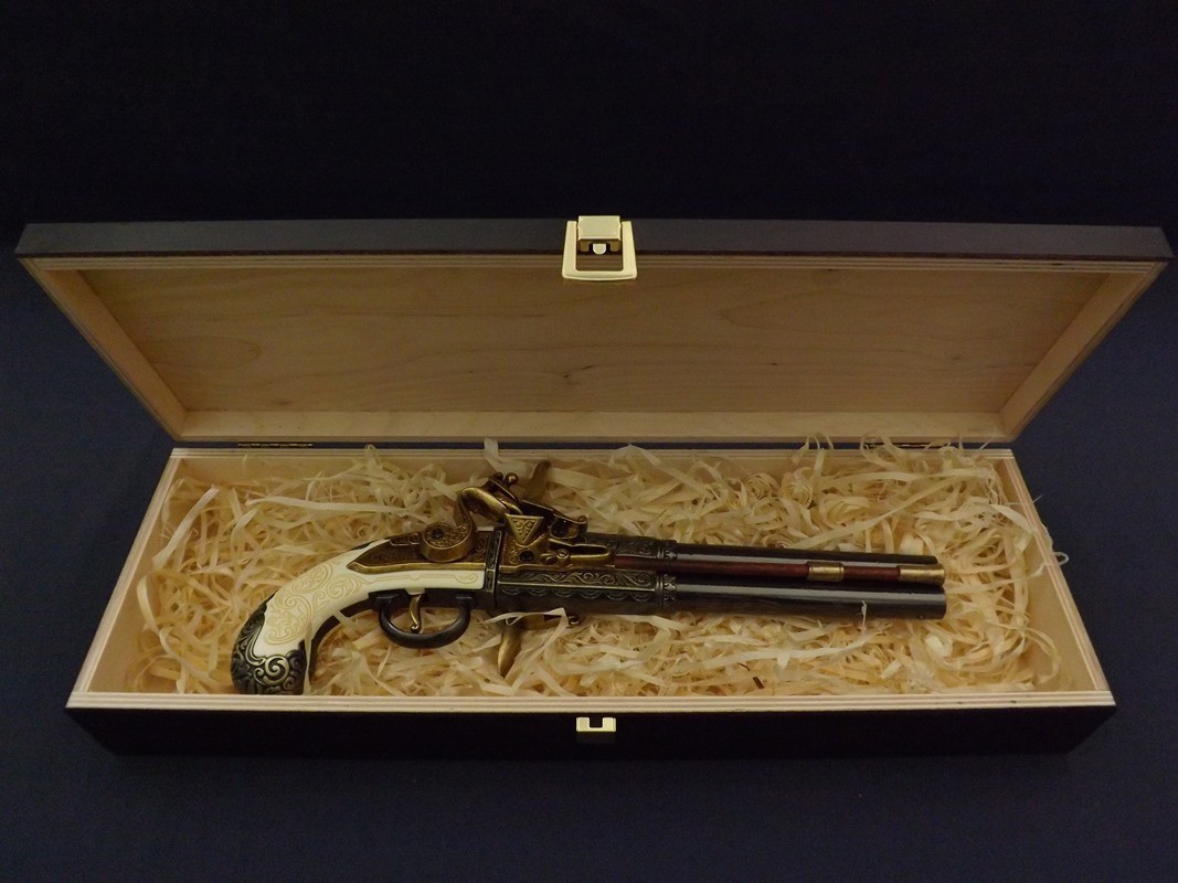 Denix SA REPLIKA ANGIELSKI PISTOLET z 1750r W PUDEŁKU MODEL 1264+P02 1264+P02