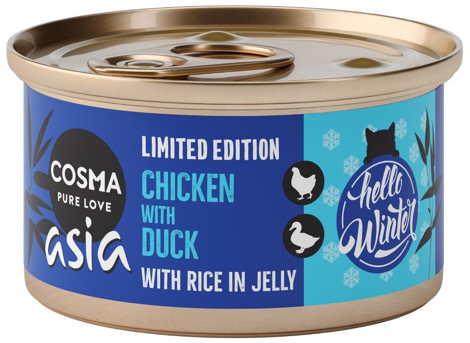 Cosma Asia Edycja zimowa, 6 x 85 g - Kurczak z kaczką, 24 x 85 g