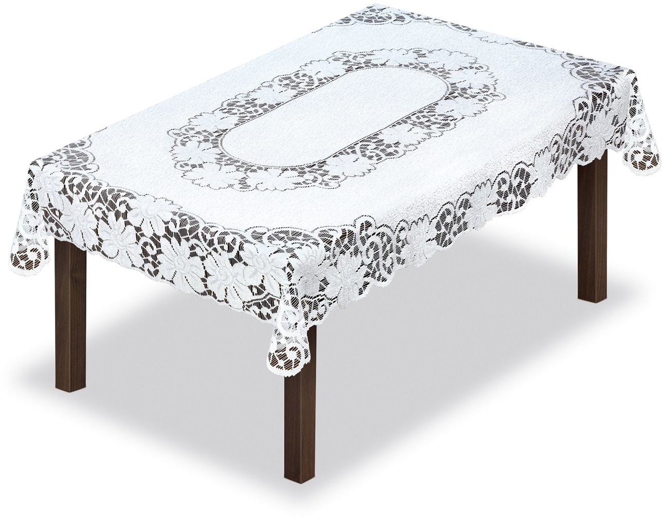 Haft Obrus żakardowy delikatny wzór 140 cm x 220 cm
