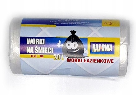 Worki na śmieci Raz Dwa 20 l 40 sztuk