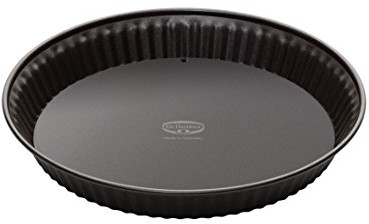 Dr. Oetker quiches  28 cm, kształt tarta z emalii-Hebe dno, okrągła forma do pieczenia z pierścieniem z powłoką nieprzywierającą (kolor: brązowy), Liczba sztuk: 1 sztuka 4705