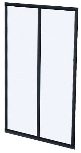 Vente-Unique pl Przeszklona ścianka BAYVIEW z aluminium lakierowanego na czarno - 60x105 cm