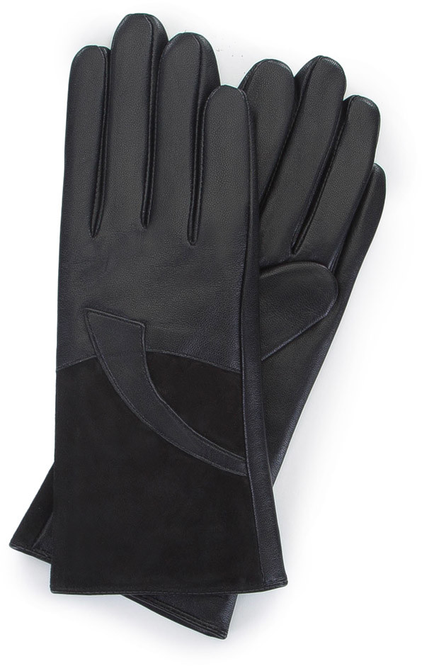 Wittchen Damskie rękawiczki skórzane proste 39-6-647-1